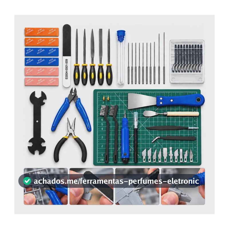 Kit 57 Peças Ferramentas Impressão 3d Acabamento Acessórios Preto