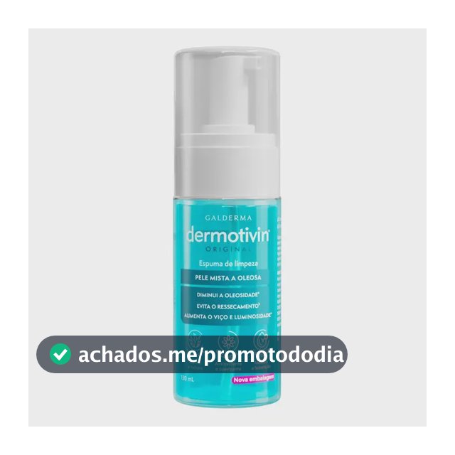 Dermotivin Original Espuma de Limpeza Facial para Pele Mista a Oleosa 130ml