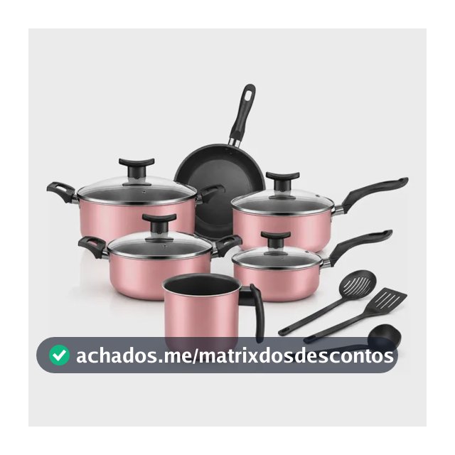 Jogo De Panelas Antiaderente 9 Peças Teflon Várias Cores