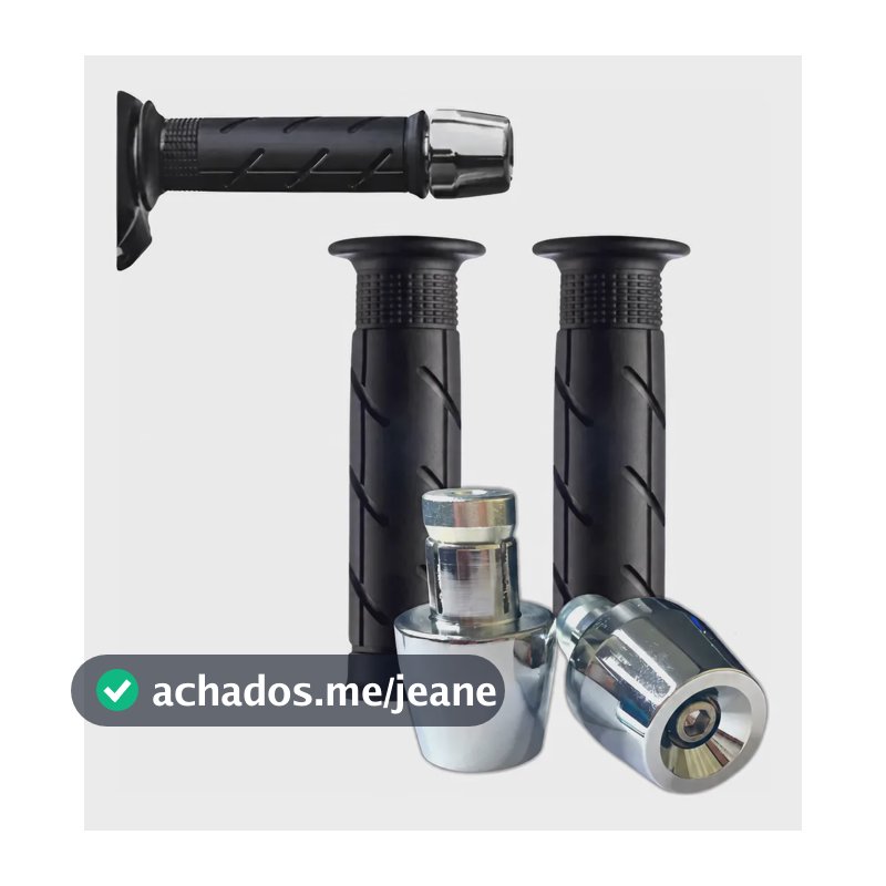 Kit Peso Pesinho Pcx 150 Guidao Oco Cromado Bucha + Manopla Cromado E Preto
