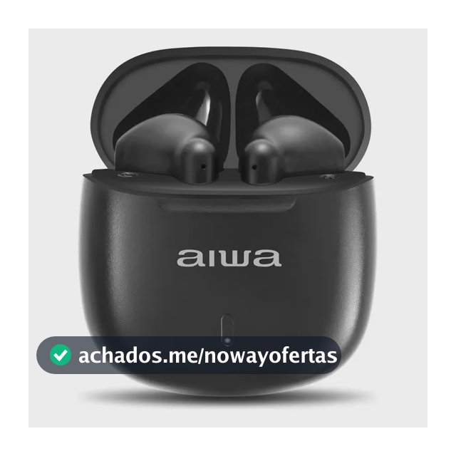 Fone de Ouvido Eardbud AIWA AWS-EB-05-B Bluetooth IPX4 24 Horas de bateria