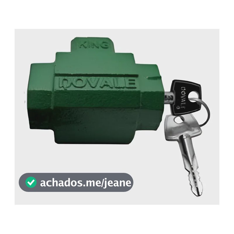 Fechadura Cadeado Tetra P/ Porta Aço Enrolar Lojas Comercio Verde