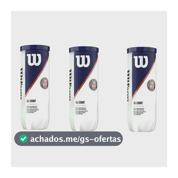 Bola De Tênis Wilson Roland Garros All Court- Pack C/3 Tubos Amarela