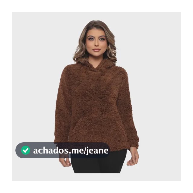 Blusa Pelinho Teddy Canguru Moda Blogueira Pelucia Premium