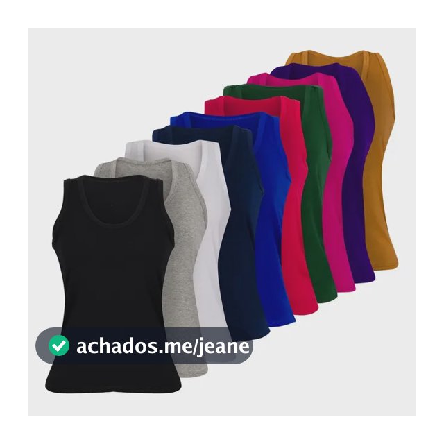 Kit 10 Regata Blusa Feminina Nadador Atacado Camiseta Blusa
