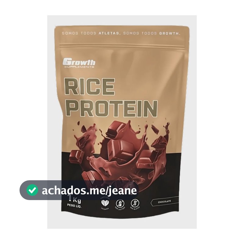 Proteína De Arroz 1kg Growth Supplements - Sabor Chocolate Chocolate