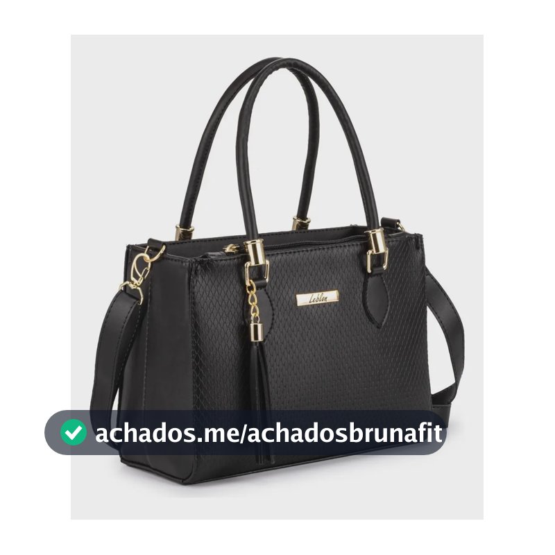 Bolsa Feminina De Ombro E Mão Lorena Média Transversal Cor Preto
