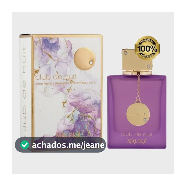 Perfume Club De Nuit Maleka Armaf 105ml Árabe Feminino