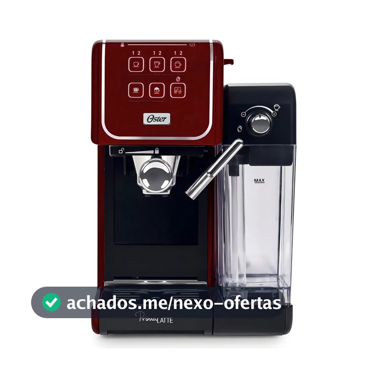 Oster PrimaLatte Touch Red Cafeteira Espresso 1050W -