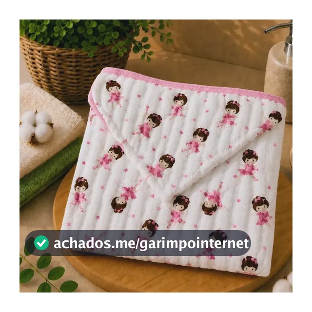 Toalha Banho Infantil Grande Fralda Com Capuz 100% Algodão