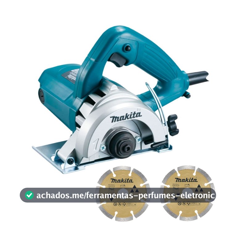 2Serra Mármore 110mm 1300W Com 2 Discos 4100NH3ZX2 Makita Profissional