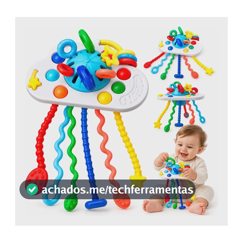 Mordedor Sensorial Montessori Para Bebê Interativo Silicone Sortido