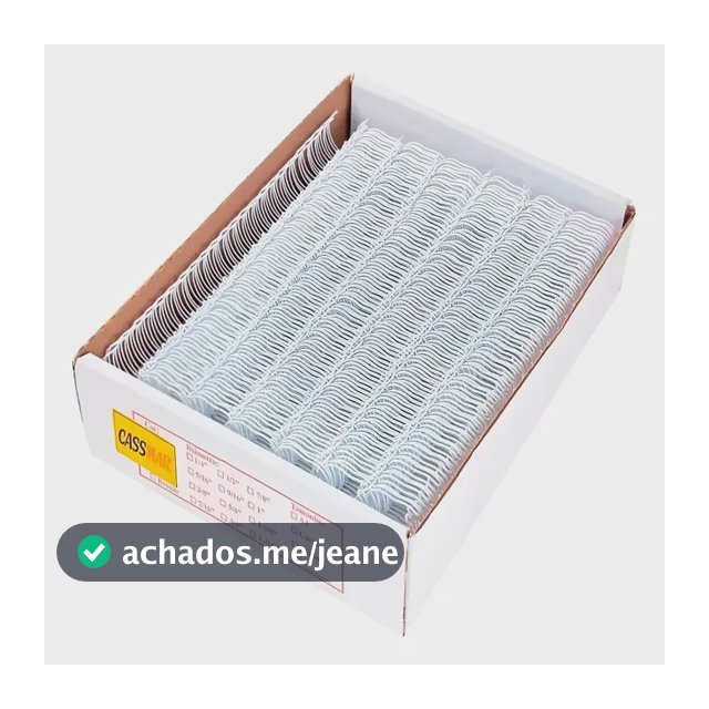 Wire-o P/ Encadernação 3x1 A4 Branco 9/16 P/ 110fls 25un Branco