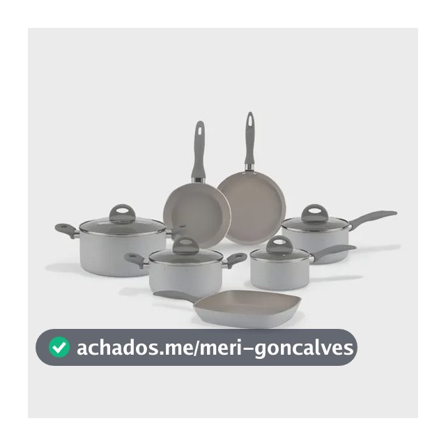 Jogo De Panelas 7 Peças Ceramic Life Marble Blend Brinox Cor Cinza