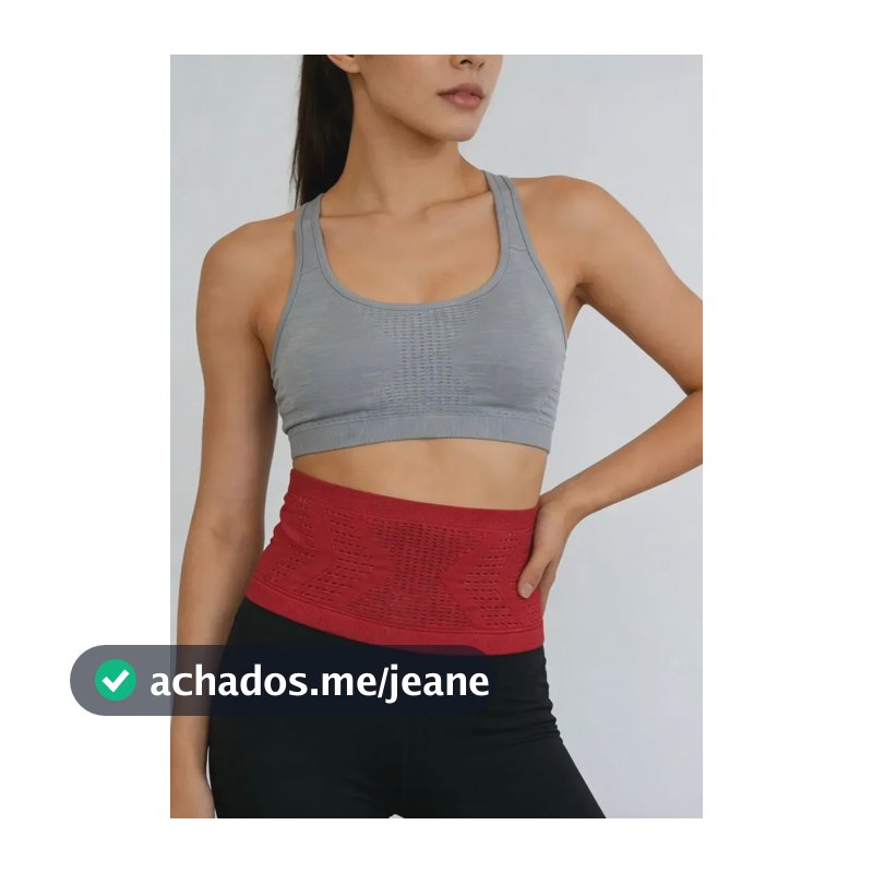 Cinto De Corrida Fitness Porta Celular Bolsa Elástico Pretom Vermelho P