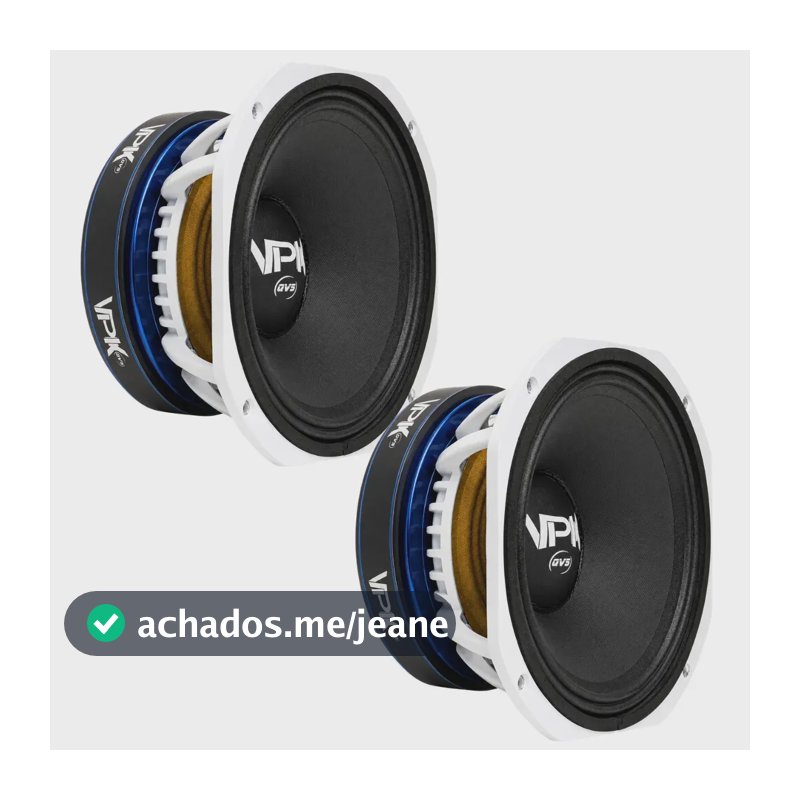 2 Alto Falante QVS VPK 10 60 PRO S 8 ohms Medio Grave 10 Polegadas Som Automotivo Som Profissional Medio de 10 Woofer