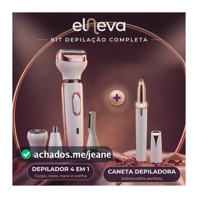 Maquina Depilador Eletrico Feminino 4 Em 1  Aparador Intimo Kit Depilador 4 Em 1 E Caneta Depiladora A Bateria | Bivolt