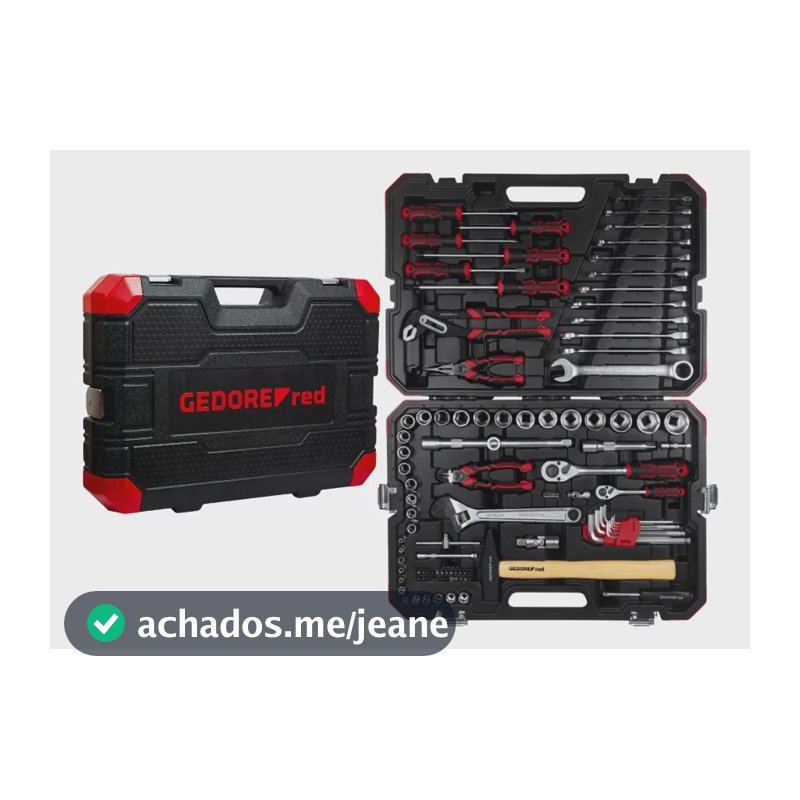 Jogo ferramentas maleta completa 100 Peças Gedore Red R46023100