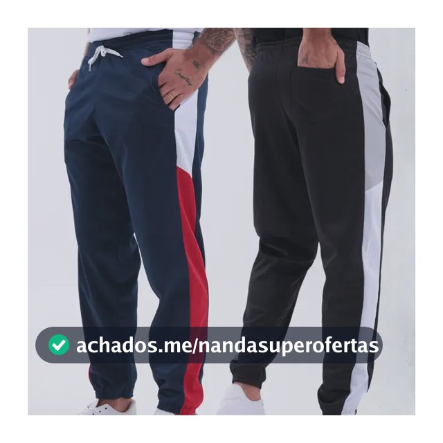 Kit2 Calça Moletom Masculina Academia Corrida Chimpa Esporte Preto G