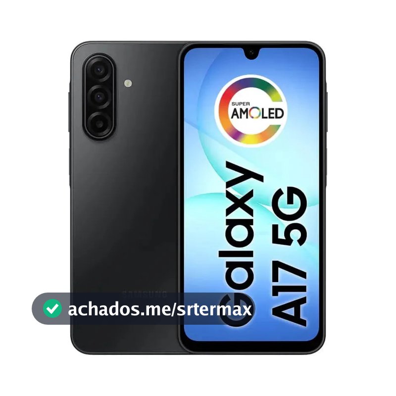 Celular Samsung Galaxy A17 5G Com IA, 128gb, 4gb Ram, Câm De 50mp, Tela De 6.7", Nfc, Ip54 - Preto