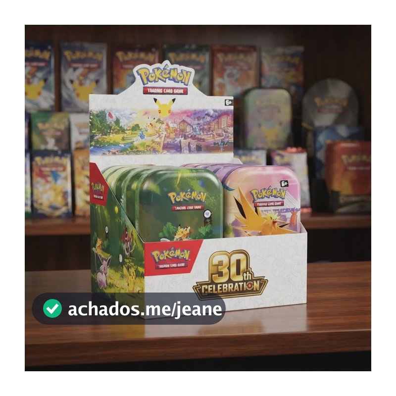 Display Mini Tin 30 Anos (inglês) Pokémon Tcg - 30th Celeb. Inglês