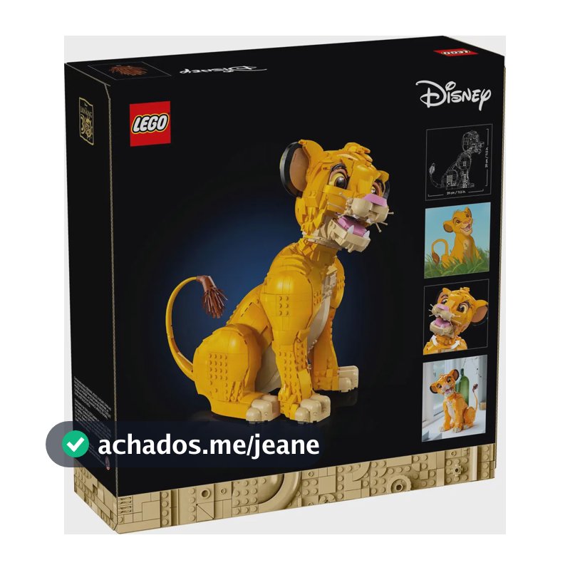 Lego Disney O Rei Leão Simba Jovem 1445 Peças 43247