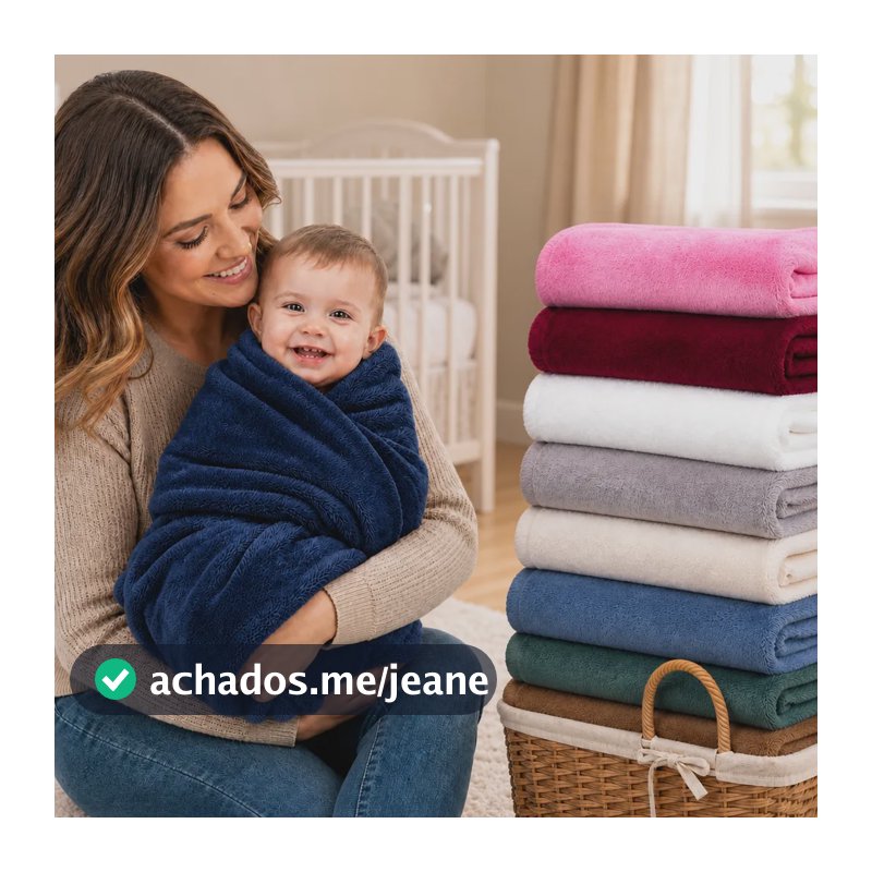 Kit 3 Cobertor Bebê Soft Microfibra Mantas Lisa Bebe 85x85cm Liso Menino