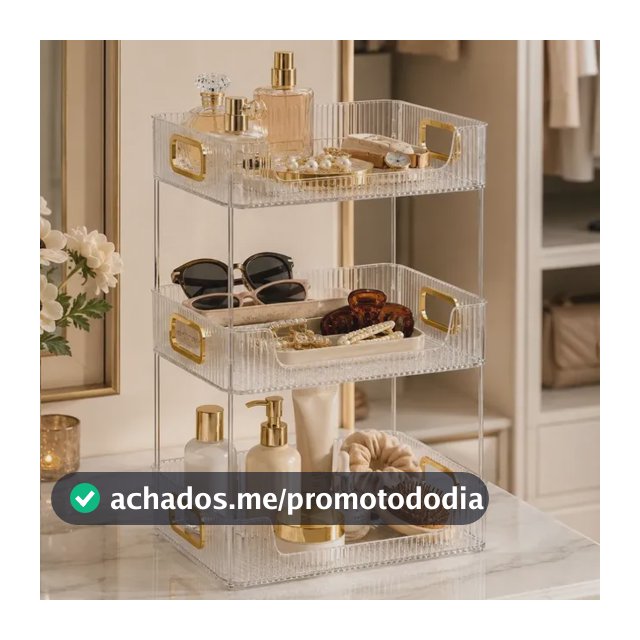 Organizador Para Banheiro Armazenamento Produtos De Higiene Transparente
