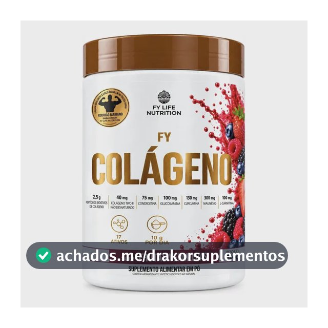 Fy Life Nutrition Colágeno Frutas Vermelhas 300g Frutas Vermelhas