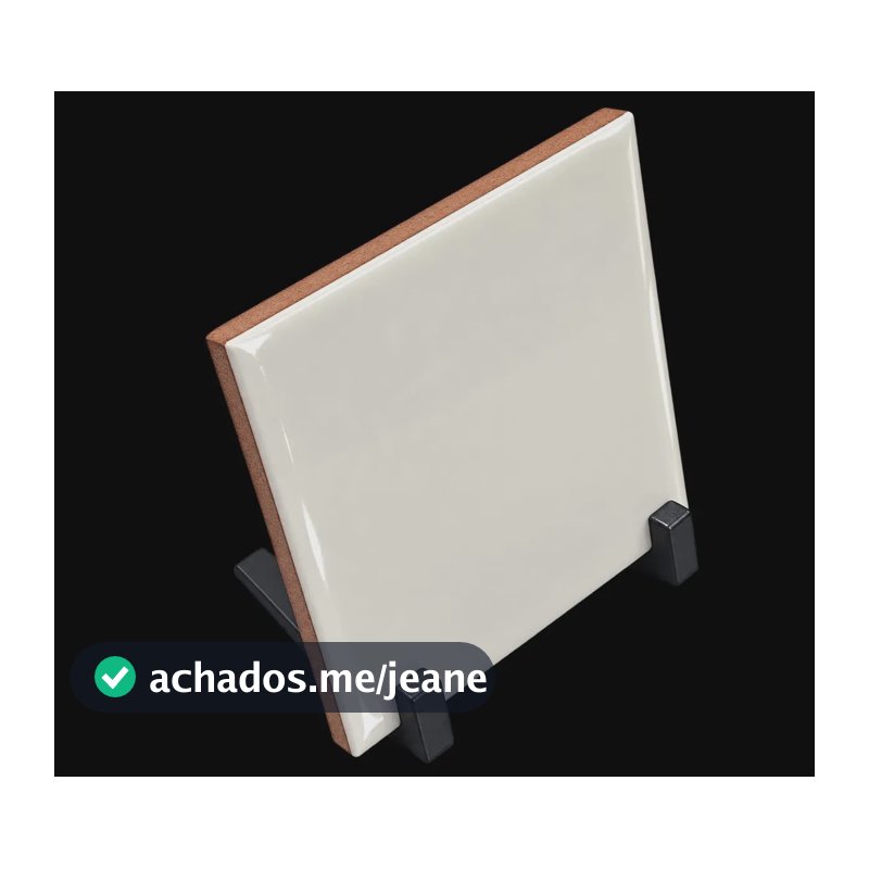 Kit 40 Azulejos Eliane Branco 10x10 P/ Sublimacao + Suporte. Branco