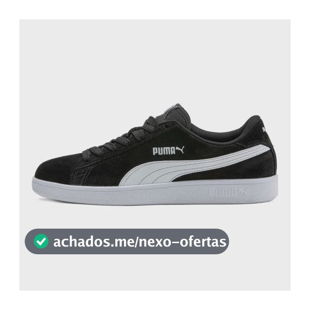 Tênis Smash V2 Puma Preto E Branco 40 Br