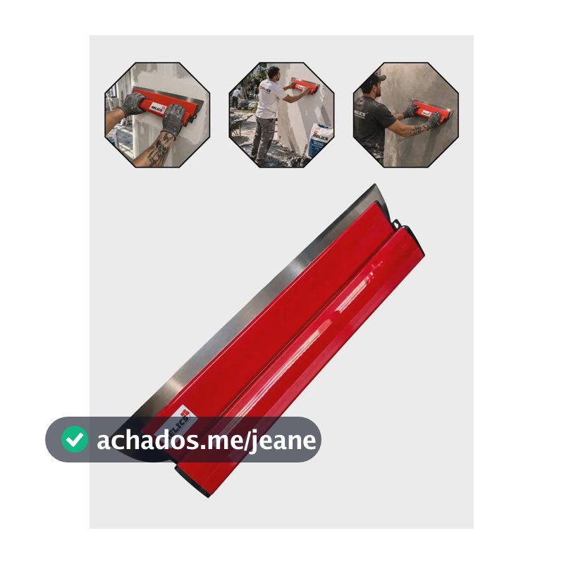 Desempenadeira 60cm Massa Corrida Aço Inox Lisa Inoxidável Acabamento Gesso Lisa Drywall Reboco 60x15 Premium Ferramentas Corpo Abs Plástica Multiuso Profissional Reforma Obras Metal Relics