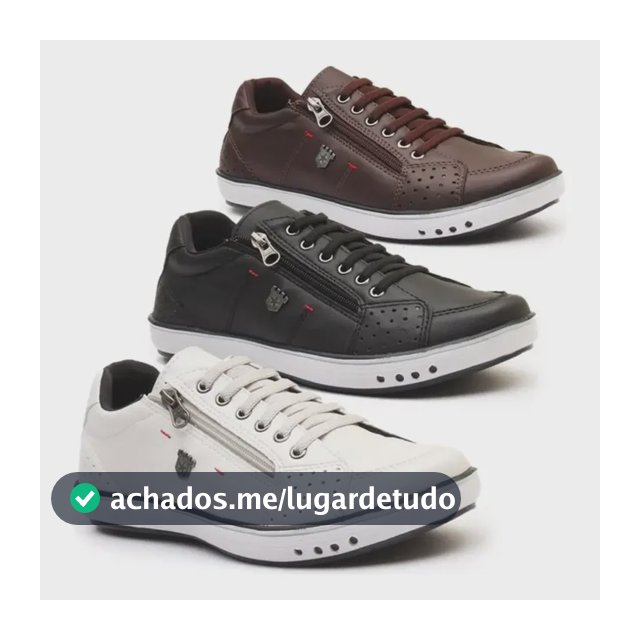Kit 3 Pares Sapatênis Casual Flexível Confortável Social