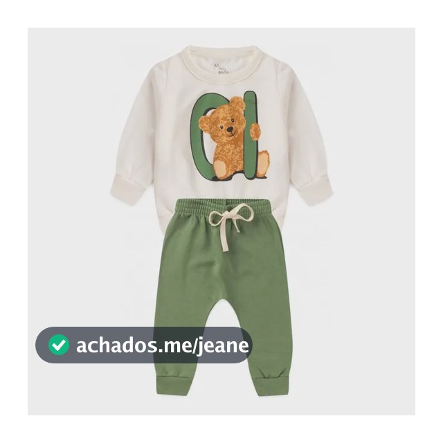 Conjunto Infantil Menino Moletom Peluciado Inverno Oi