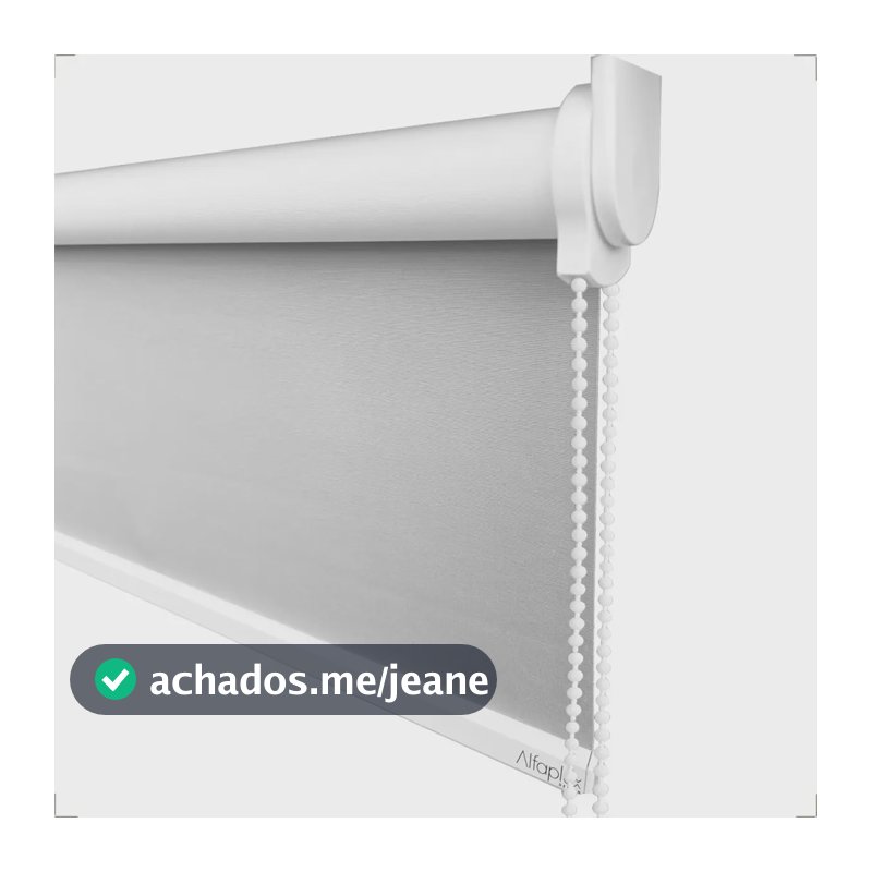 Cortina Persiana Rolô Rolon Blackout 1,80 X 1,50, Cor Branco