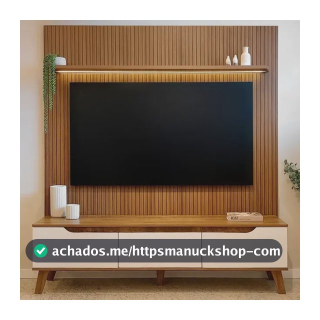 Rack Com Painel Para Tv Até 75 Polegadas Com Led Impressão
