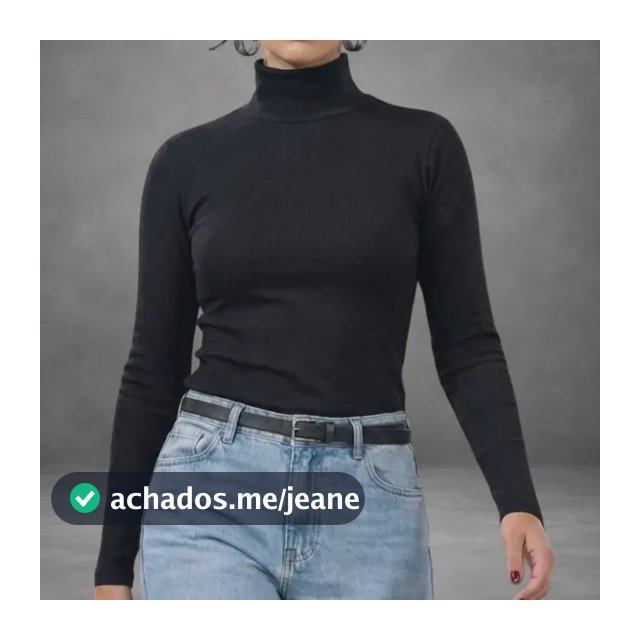 Blusa De Frio Feminina Manga Longa Gola Alta Cacharrel Lisa