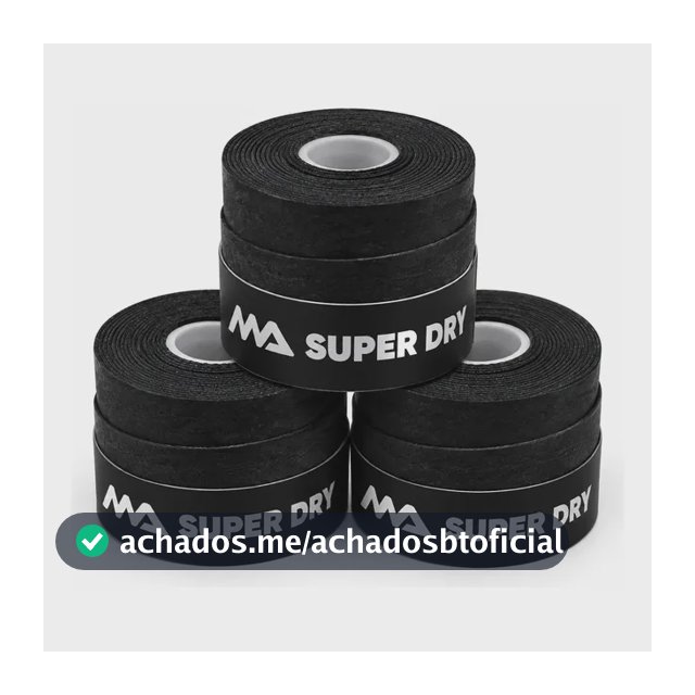 Kit 3 Overgrip Ama Sport Super Dry Beach Tenis Padel Preto