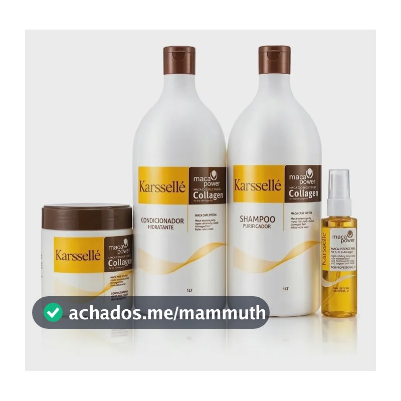 Kit Completo Karssellé Mascara + Shampoo + Condicionador + Óleo