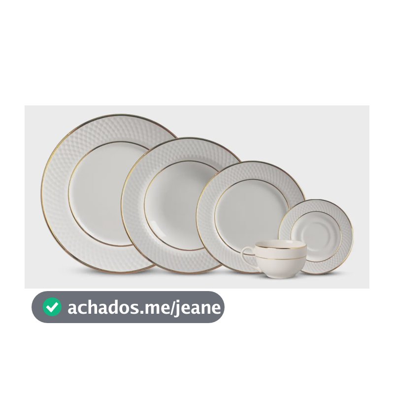 Aparelho De Jantar de 20 Peças Relevo Gold Alleanza
