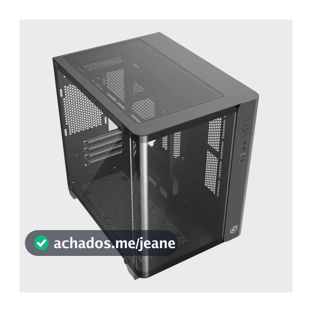 Gabinete Gamer Kalkan Midgard Curve Aquário Micro-atx Preto