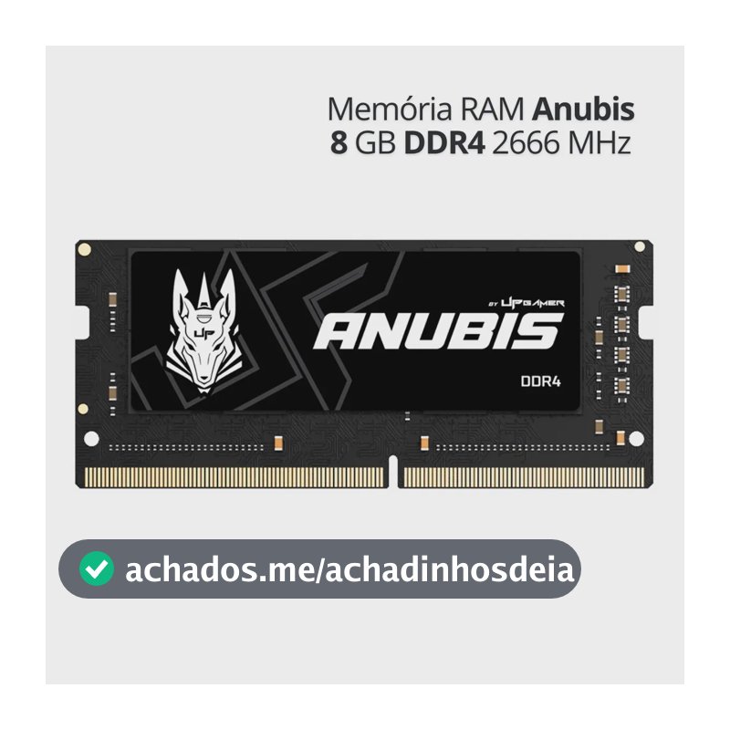 Memória RAM para Notebook 8GB DDR4 2666MHz SO-DIMM - UP Gamer Anubis