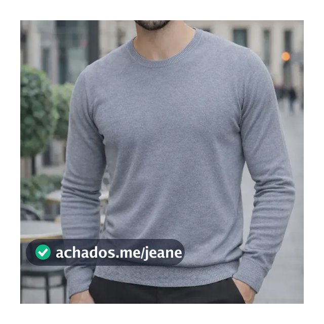Sueter Blusa Masculina Tricot Decote Redondo Casual