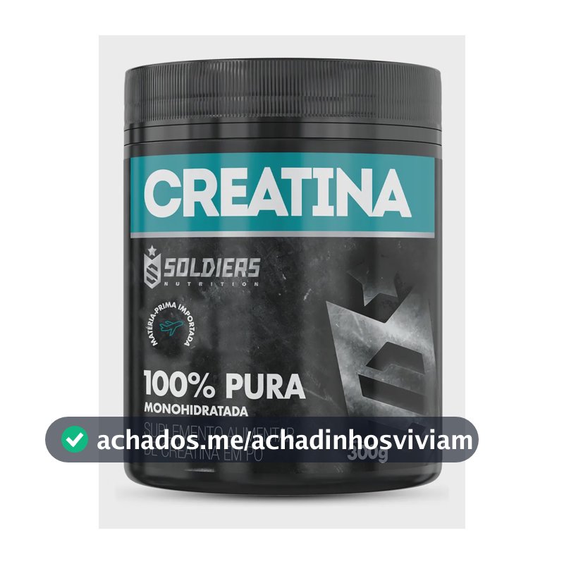 Creatina Monohidratada Pote 300g Soldiers Nutrition 100% Sem Sabor