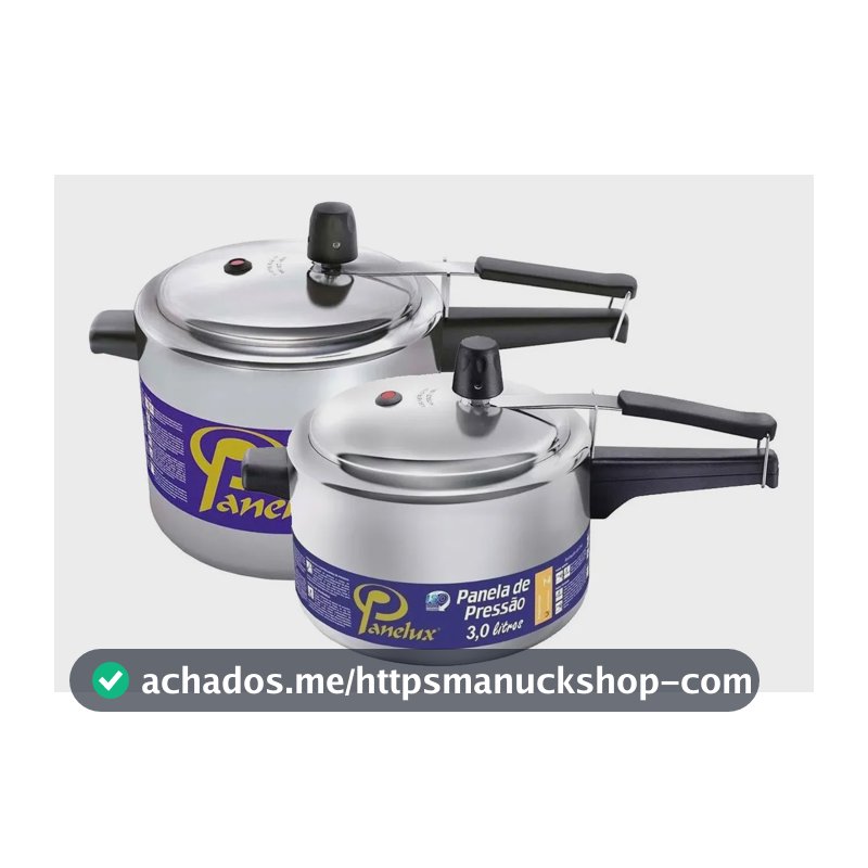 Kit 2 Panelas De Pressão 3,0 E 4,5 Lt Polida Classic Panelux Cinza