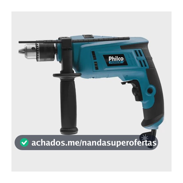 Furadeira Philco Force Pfu02 Impacto 750w 2800rpm Profission Cor Azul