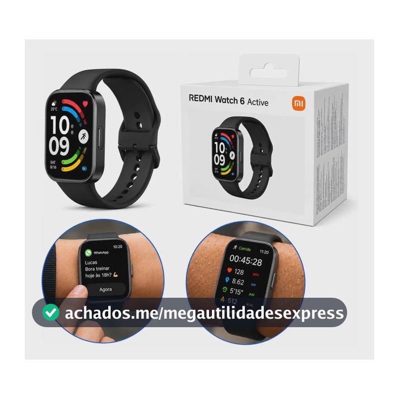 Relógio Smartwatch Redmi Watch 6 Active Preto Global Preto Mesh