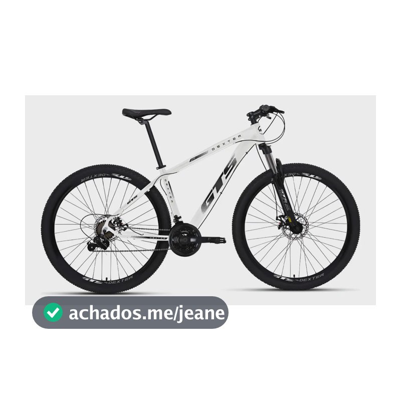 Bicicleta Aro 29 Gts Dexter 24 Marchas Freio A Disco Cor Branco Com Preto Tamanho Do Quadro 17