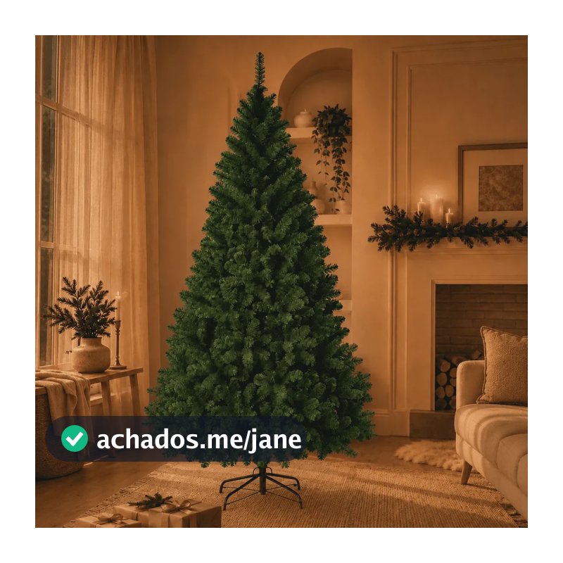 Árvore De Natal Premium Pinheiro Cheia Luxo 180cm 750 Galhos Cor Verde