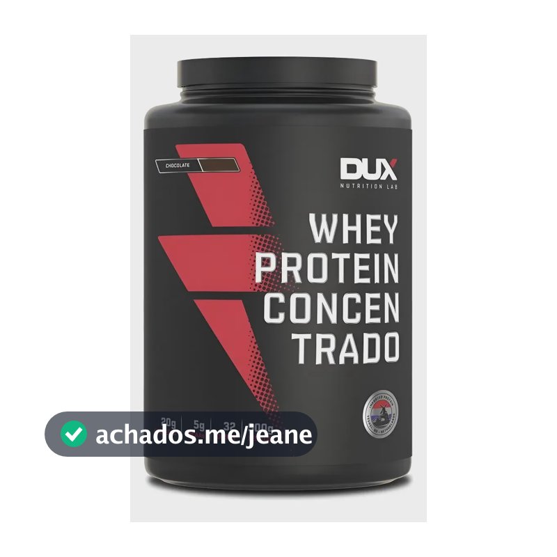 Whey Protein Concentrado - Pote 900g Dux Nutrition Sabor Baunilha